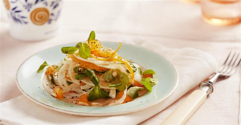 Salat Aus Orangen, Fenchel und Fabbri-Ingwer