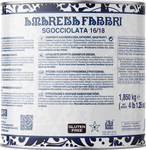 Amarena Fabbri Abgetropft ganze Früchte