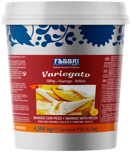 Marmorierung Mango mit Stücken