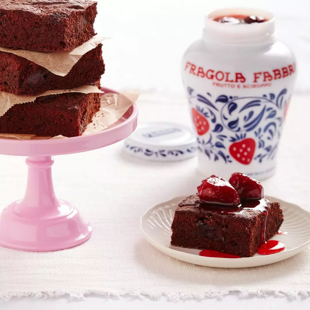 Schokoladen-Fragola Fabbri-Brownie