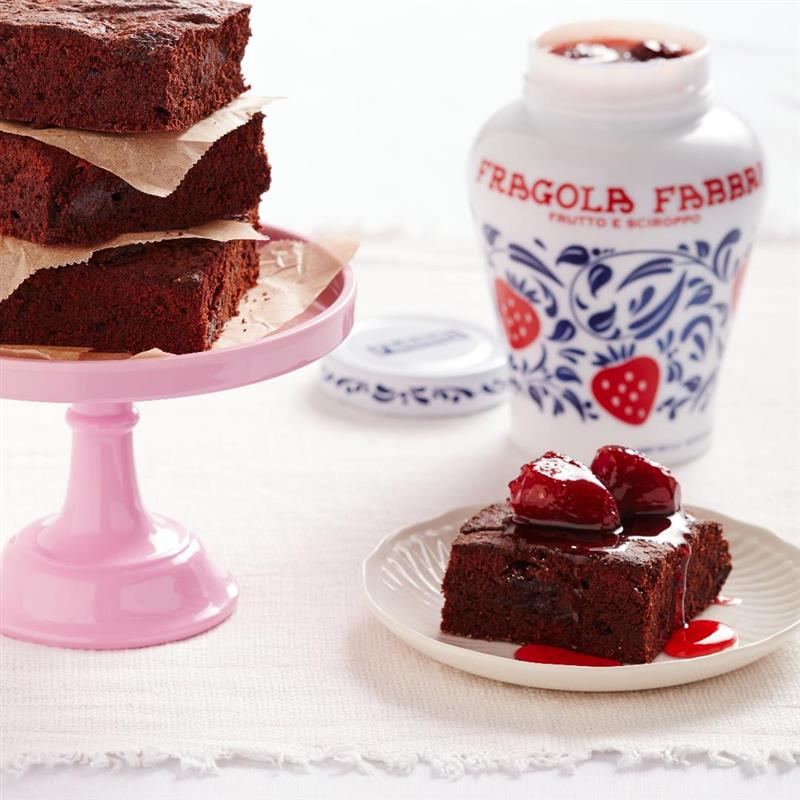 Schokoladen-Fragola Fabbri-Brownie