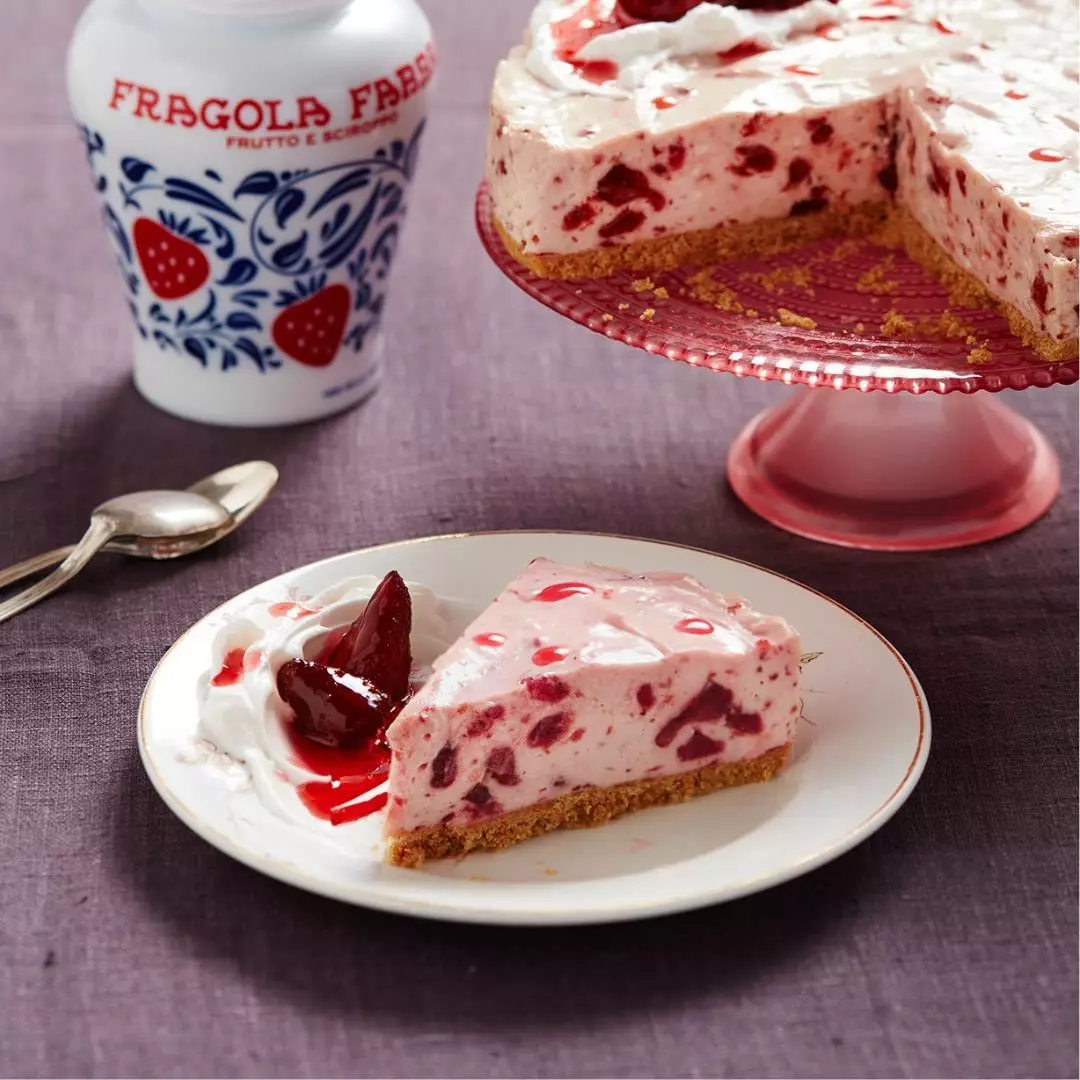 Käsekuchen mit Fragola Fabbri