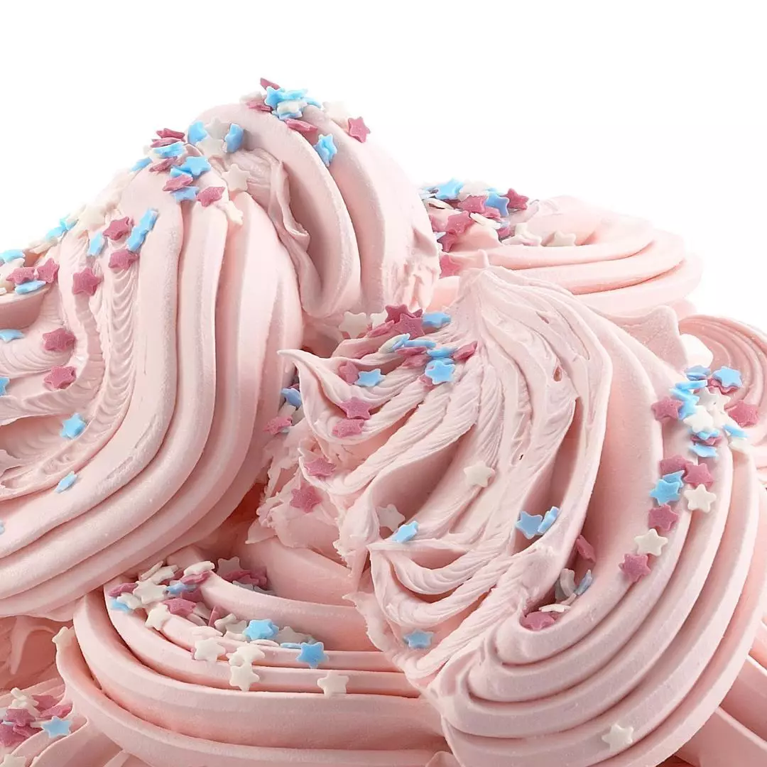 Zucchero filato rosa con stelline