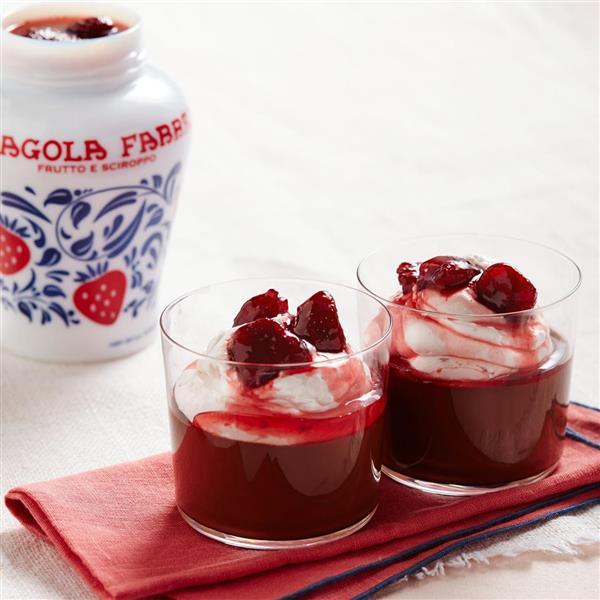 Schokoladenpudding mit Fragola Fabbri