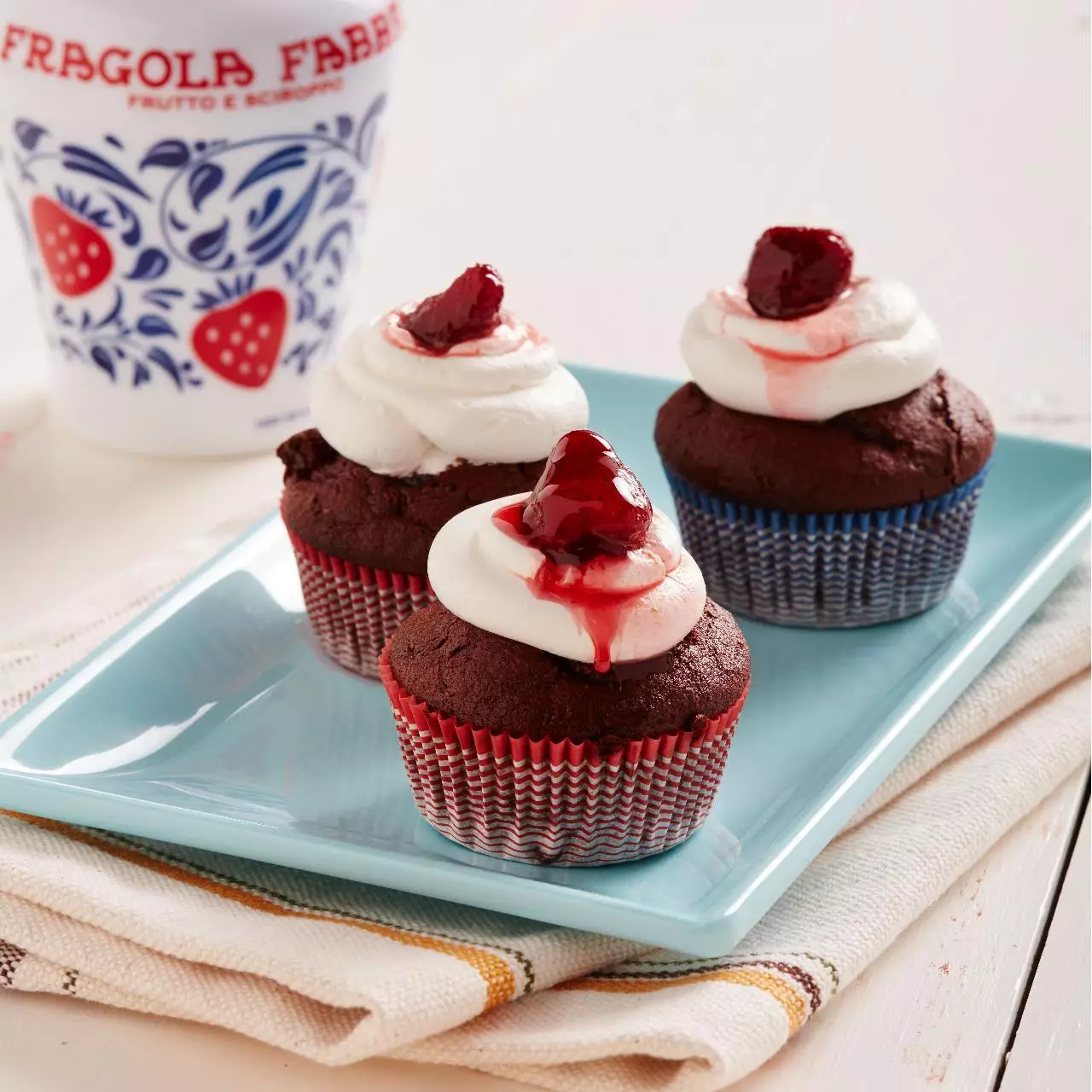 Schokoladen-Fragola Fabbri-Muffins