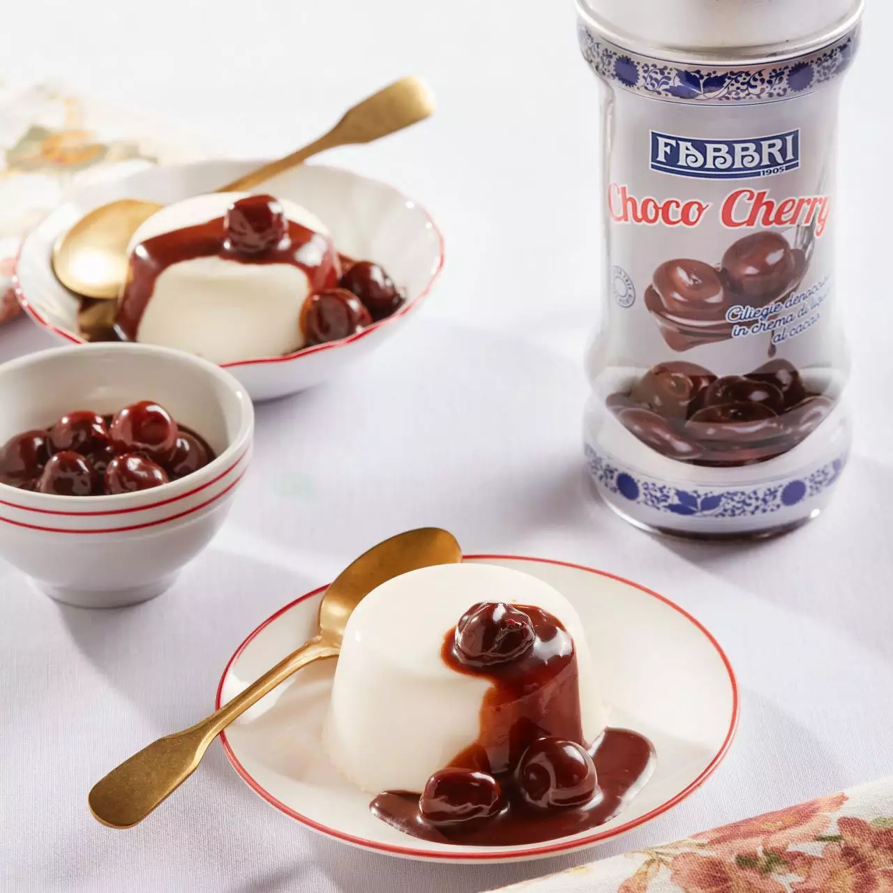 Panna Cotta mit Schoko-Kirsch-Fabbri