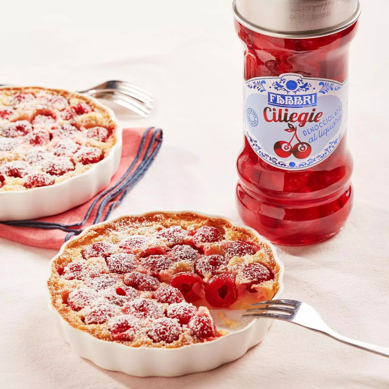 Clafoutis mit Fabbri-Kirschen in Likör